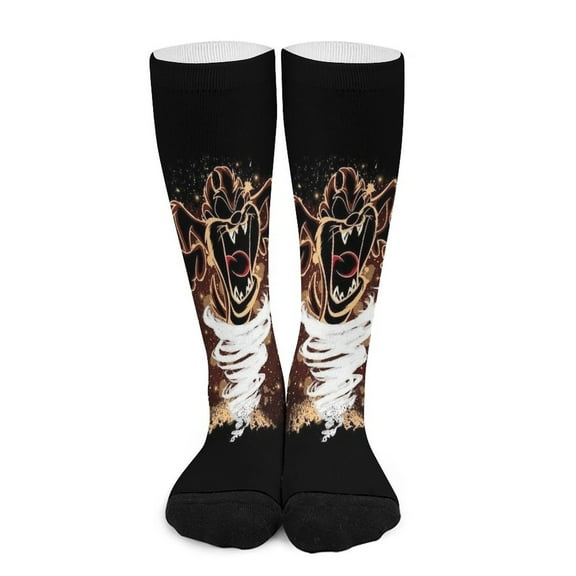 Taz Animal Mania Socks Crew Novelty Socks Casual Dress Socks Gifts For Men Women 16.5in
