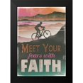 thumbnail image 2 of JMB Designs 14x18 Black Modern Framed Museum Art Print Titled - Meet Fears with Faith, 2 of 5