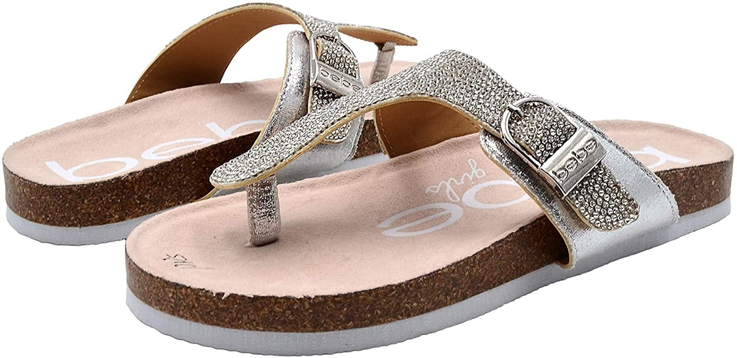 bebe silver slides