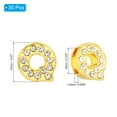 thumbnail image 2 of 30pcs Letter Charm, Rhinestone Letter Charm Crystal Alphabet Wristbands Pendant for Leather Collar Necklace, Golden, Q, 2 of 6