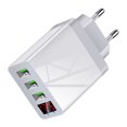 thumbnail image 1 of HEVIRGO 5V 3A Charger Head Digital Display High Compatibility ABS Portable 3-USB Charger Head for Home, 1 of 10