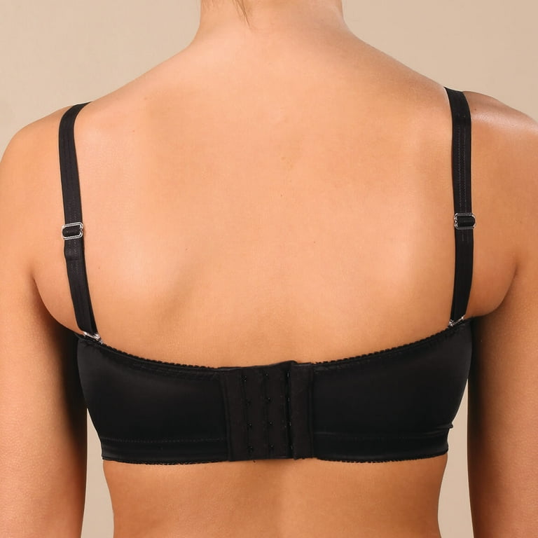 Easy Comforts Style Strapless Lace Bra w/Removable Straps-B C D 42-BLACK