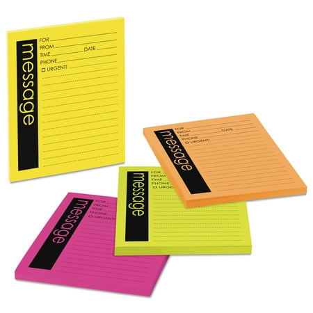 Post-it Notes Super Sticky Self-Stick Message Pad, 3 7/8 x 4 7/8, Rio de Janeiro Colors, 50-Sheet, 4/Pack