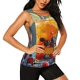 thumbnail image 2 of Haiem Refreshing Fruit Infused Drinks Printed Women's Workout Tank Top, Quick-Dry Sleeveless Gym Shirt, Breathable Lightweight Athletic Top for Running, Yoga, and Casual Wear-Large, 2 of 7