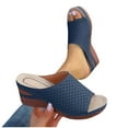thumbnail image 2 of ATENAR Womens Sandals Casual Summer Women Sandals Beach Womens Shoes Blue 6, 2 of 4