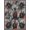 Black Red White Gray, Pattern 8, variant on ODIKA Guitar Music Notes Vintage Rock Distressed Grunge Border Hip for Dorm Room, Small Living Apartment, Stain Resistant Low Profile