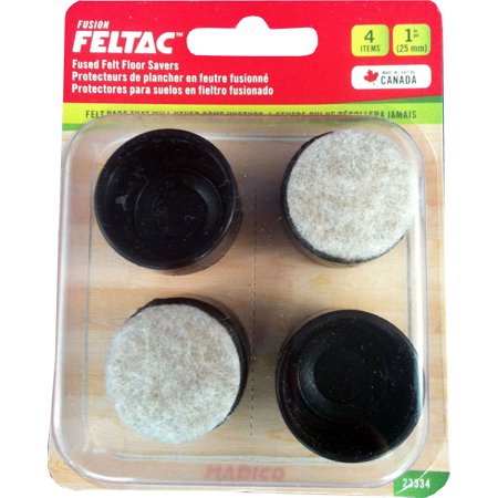 Madico 1 Black Fused Felt Plastic Leg Tips Floor Savers Walmart Com