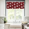 thumbnail image 2 of Christmas Snowflake Curtain Valances For Kitchen Window 54x18 Inch Xmas Winter Red Black Buffalo Plaid Rod Pocket Valance Windows Treatments 1 Panel Holiday Curtains for Bathroom Living Room Decor, 2 of 6
