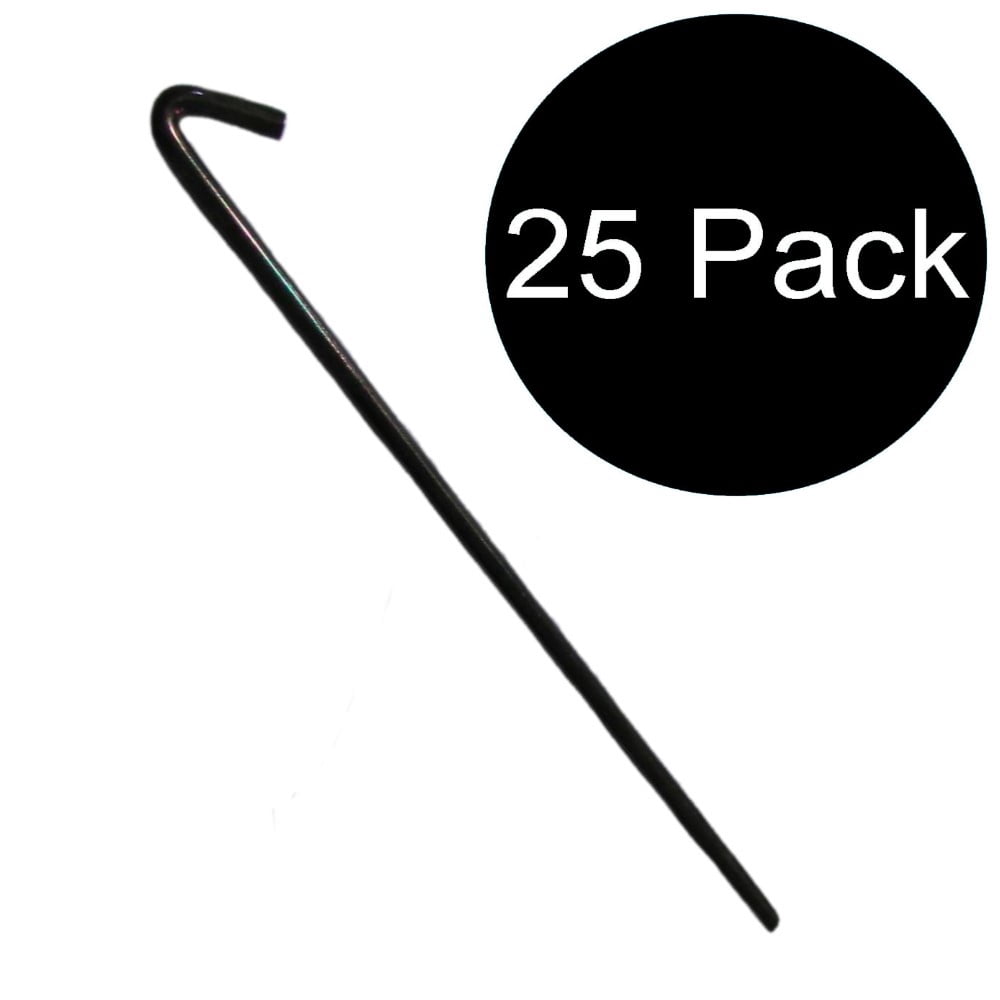 RAParts Twenty-Five (25) New Heavy Duty Steel Anchoring Stakes 10" Long x 5/16" Thick For Tents-Tarps-Landscaping and More