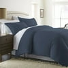 The Home Collection - 3 Piece Premium Duvet Cover Set - Premium Ultra Soft Dominant Color Navy King/Cal King
