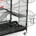thumbnail image 6 of AEGFKD 37-inch Metal Ferret Chinchilla Cage Indoor Outdoor Small Animals Hutch w/ 2 Front Doors/Feeder/Wheels for Squirrel,Black, 6 of 9