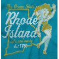 thumbnail image 2 of Betty Boop Rhode Island State Outline Women's Graphic T Shirt Tees Brisco Brands S, 2 of 6