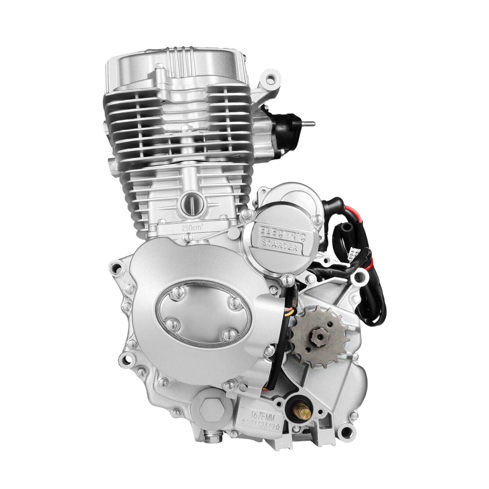 200cc-250cc Vertical Motorcycle Engine 4-stroke 5-Speed with Manual Transmission