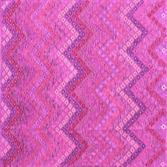 Ahgly Company Indoor Square Southwestern Pink Country Area Rugs, 3' Square