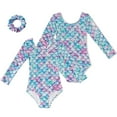 thumbnail image 2 of MXIEZI Kids Baby Leotard for Girls Long Sleeve Gymnastics Outfit Fashion Printed Dance Bodysuit One-Piece Biketards with Hairband for Practice Sizes 3-12T, 2 of 9