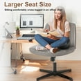 thumbnail image 2 of EBQOSK Cross-Legged Chair,No Wheels Armless Swivel Home Office Chair Gray 1, 2 of 7