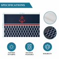 thumbnail image 6 of Navy Blue Morocco Placemats Set of 6, Red Ocean Nautical Anchor Stripe Placemats for Dining Table, Place Mats for Kitchen Tabletop, Waterproof Wipeable Dining Table Mats Set, 6 of 9