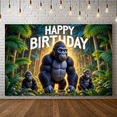 thumbnail image 5 of Decorative Design Banner Gorilla Theme Jungle Backdrop Party Decoration Celebration Banner for Kids Party Indoor Decoration Event Decoration, 5 of 9