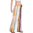 thumbnail image 4 of Women Cotton Linen Summer Palazzo Pants Drawstring Waist Wide Leg Lightweight Beach Trousers with Pockets, 4 of 10