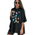 thumbnail image 3 of Plus Size Shirt for Women Black Tops for Women Short Sleeves Shirt for Women Easter 183 T Shirt Oversized Shirt for Women S, 3 of 5