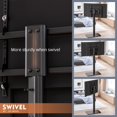 thumbnail image 3 of Soporte universal para TV de piso con soporte giratorio de 80 grados, altura ajustable y diseño que ahorra espacio para la mayoría de televisores LCD LED OLED de 27 a 65 pulgadas, perfecto para esquin, 3 of 5