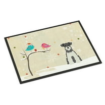 Carolines Treasures BB2526MAT Christmas Presents Between Friends Miniature Schanuzer Salt & Pepper Indoor or Outdoor Mat, 18 x 0.25 x 27 in.