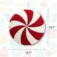 thumbnail image 2 of Candy Cane Pillow, Christmas Candy Shape Throw Pillow, Red Spiral Lollipop Pillow, Candy Cane Shaped Pillow, 2 of 5