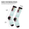 thumbnail image 2 of Compression Socks for Women and Men - Flowers And Turquoise Wooden Compression Socks Circulation for Workout, 2 of 8