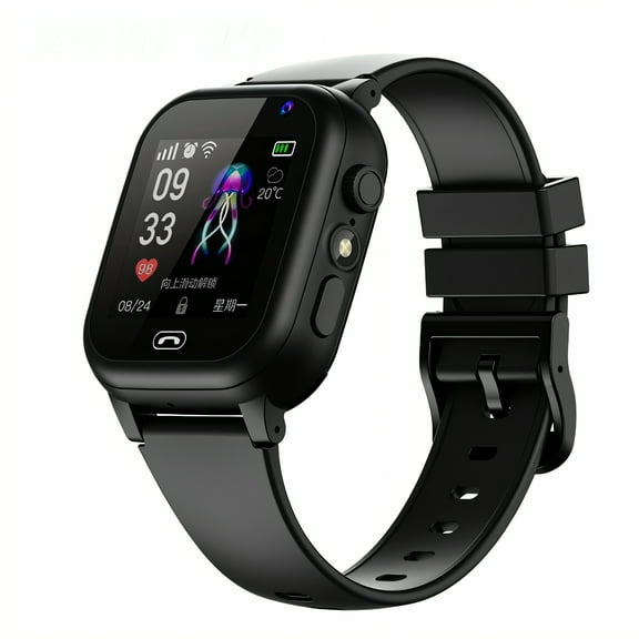 GJX Smart Watch for Kids,Emergency Call Kids Smart Watch,Setracker App Watches for Kids,Black,2G