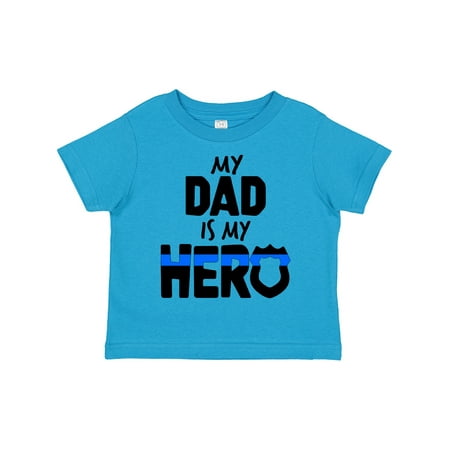 

Inktastic My Dad is My Hero Police Officer Family Gift Toddler Boy or Toddler Girl T-Shirt