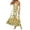 2-Yellow, variant on Floral Print A Line Dress With 3/4 Sleeves And Crew Neck For Casual Everyday Midi Dress With Flowy