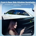 thumbnail image 3 of Side & Rear Window Sunshades, Sun Shades Fenêtre Compatible avec Tesla Modèle 3, Couvertures Réfléchissantes Anti-Soleil, Pare-Brise pour la Protection de la Vie Privée, 3 of 6