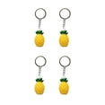 thumbnail image 1 of 4pcs Hanging Key Ring Ornament Fashion Pineapple Keychain Pendant Creative Keychain Accessory (Yellow), 1 of 4