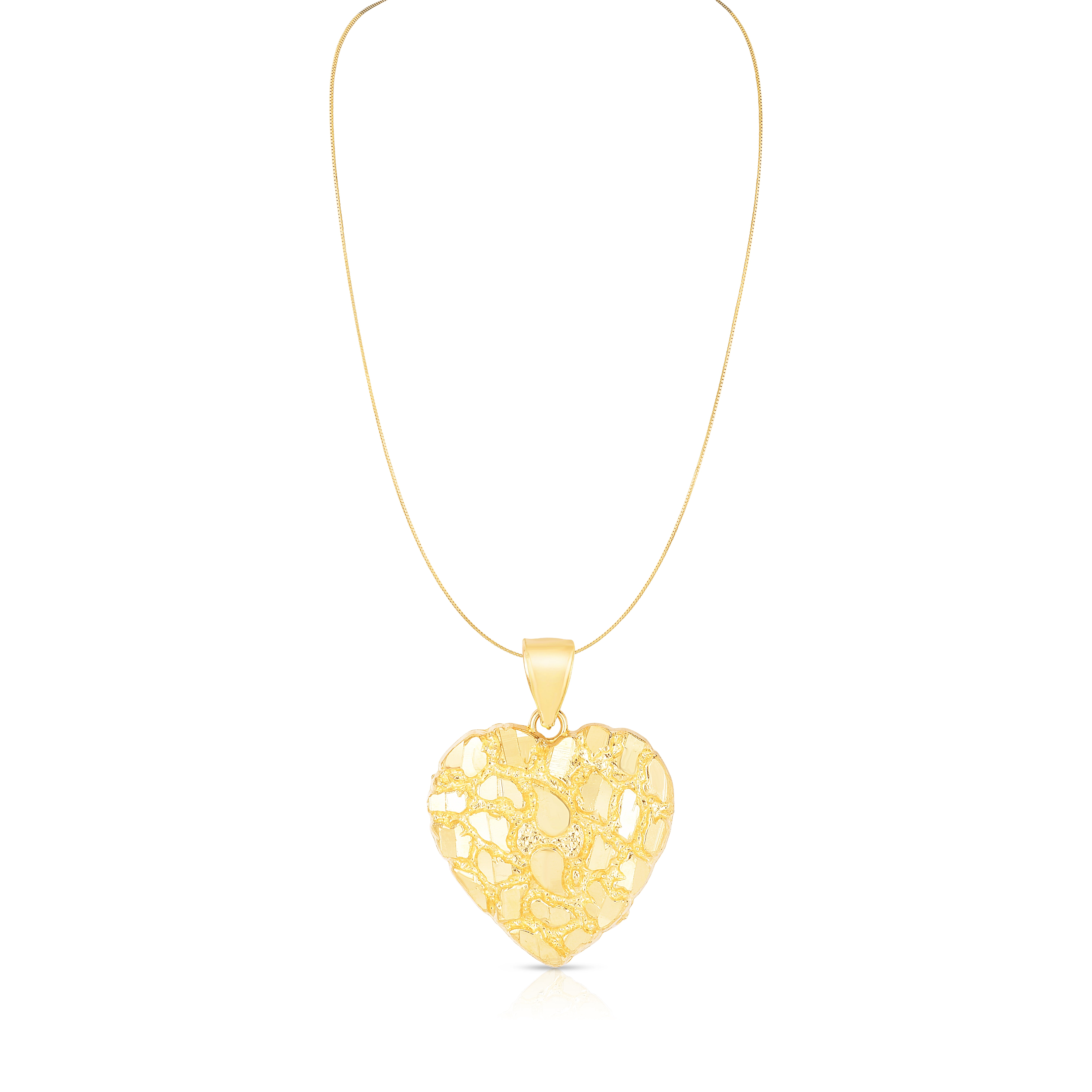 Floreo 10k Yellow Gold Nugget Heart 