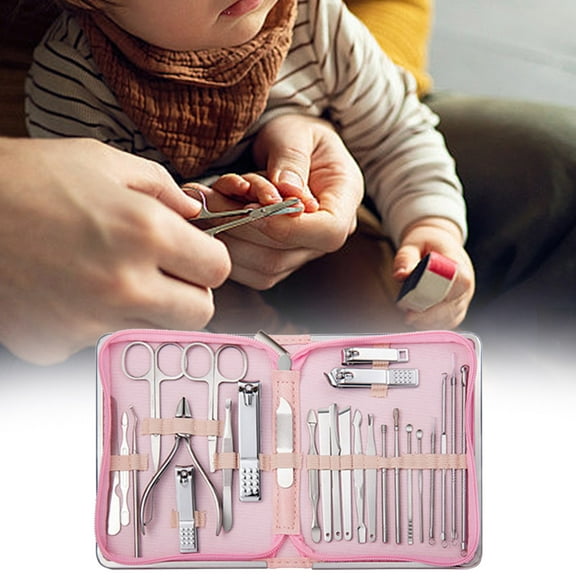 Nail Set - 26-Piece Nail Tools for Home Use - Quality Ergonomic Design Complete Manicure and Pedicure Kit