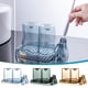 thumbnail image 1 of Organizador de baño con 2 vasos - estantería de plástico de 20x13x10cm para cepillo de dientes, cosméticos y artículos de aseo, 1 of 2