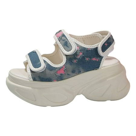 

Gzea Women s Dress Sandals Summer New Casual Sports Sandals For Women Thick Soled Open Toe Sandals For Women Summer Sandals Red 38