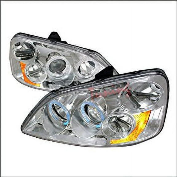 Spec-D Tuning Honda Civic 2001 2002 2003 LED Halo Projector Headlights - Chrome Ultra