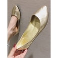 thumbnail image 4 of SIMANLAN Women's Dress Shoe Comfort Flat Shoes Non-slip Flats Ladies Anti-Slip Slip-Ons Women Soft Sole Ballet Gold 6, 4 of 4