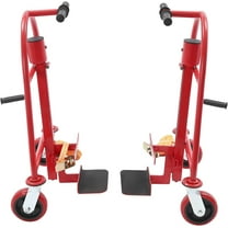 Manual Furniture and Crate Mover (Set of 2) Mover Crate Mover Heavy Duty Moving Dolly with 2 Pcs 190in Nylon Straps & Swivel Caster, 1300 lbs Capacity, 12" Lift Height Pake Handling Tools - Red