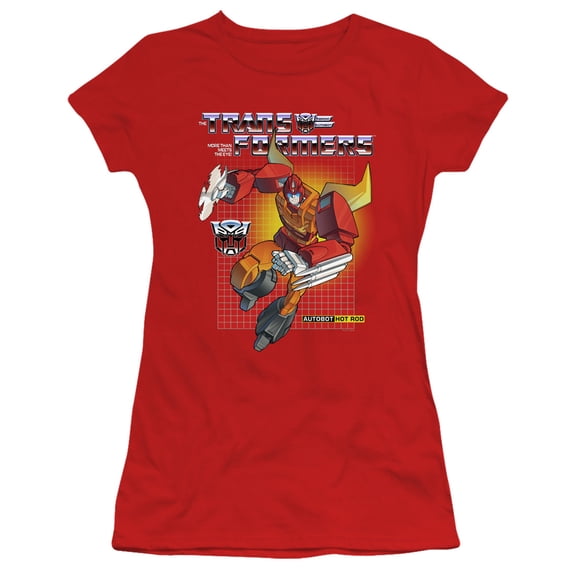 Transformers Hot Rod S/S Junior Women's T-Shirt Sheer Red