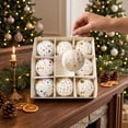 thumbnail image 5 of Kbndieu Christmas Tree Balls Ornaments, 9 Pcs White Christmas Tree Hanging Decor, Shatterproof Foam Christmas Balls for Holiday & Winter Xmas Decorations Wedding Party Decor, 5 of 6