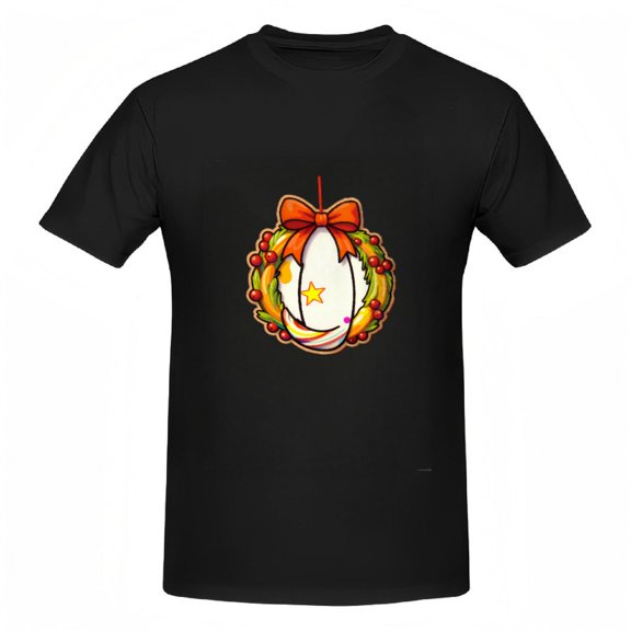 Christmas Wreath Graphic Tee - Holiday Design T-Shirt