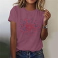 thumbnail image 5 of American Flag Shirts for Women 4th of July T-Shirt USA Print Patriotic Shirt Summer Cute Graphic Tee Tops, 5 of 6