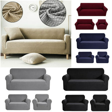 Single/Double/Three Seater Waterproof Dust-proof sofa Cover Knitted Stretch Full Sofa