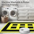 thumbnail image 5 of ODIKA 4'x6' Machine Washable Non-Slip Area Rug, Quote Adds Whimsical Touch to Any Room High Traffic Rug, Yellow, 86758, 5 of 7