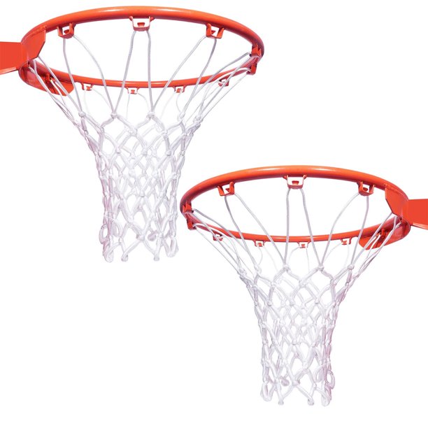 2 Pack Basketball Hoop Net Replacement, Outdoor Indoor Heavy Duty 12