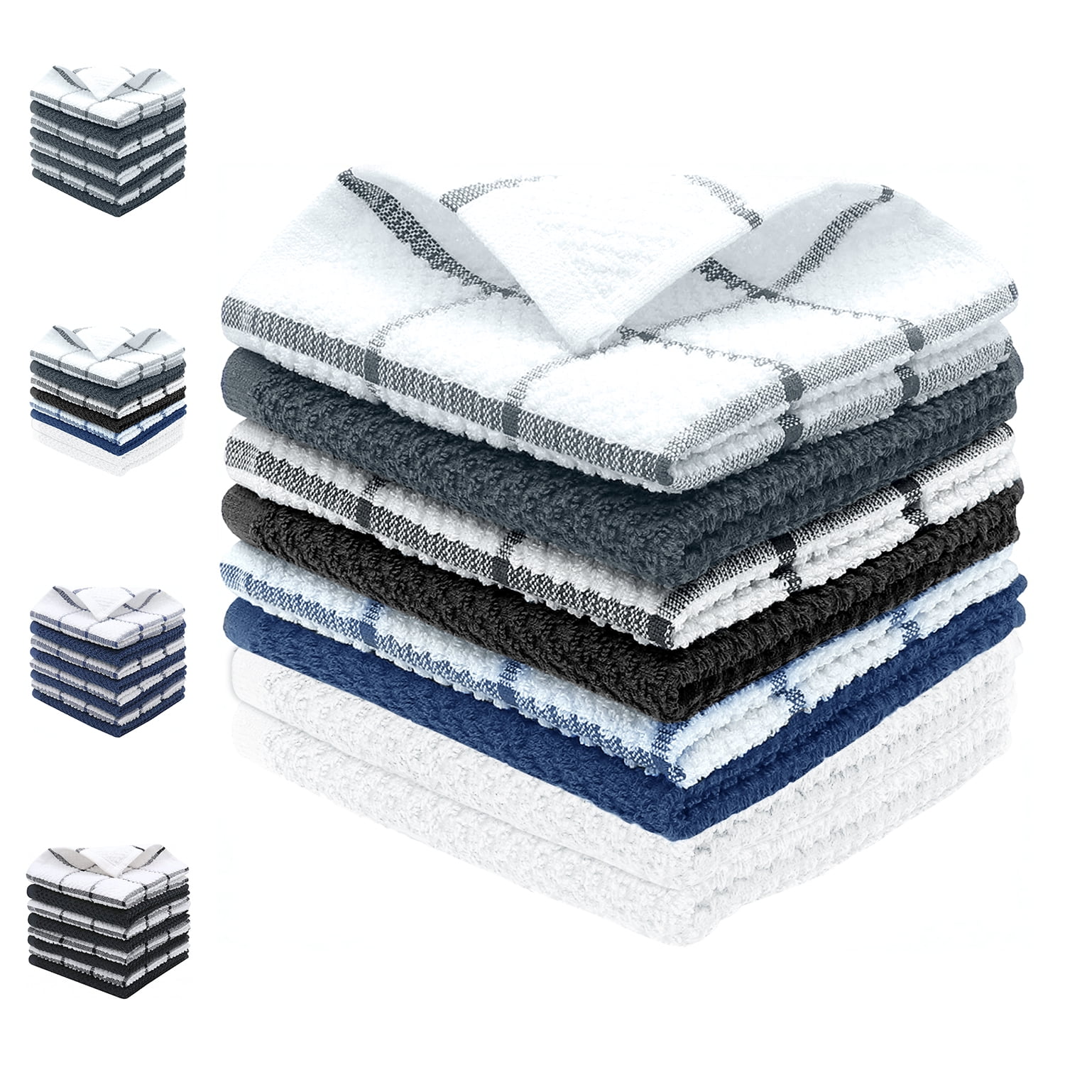 Hastings Home 804816XMA 100-percent Combed Cotton Dish Cloths Absorben