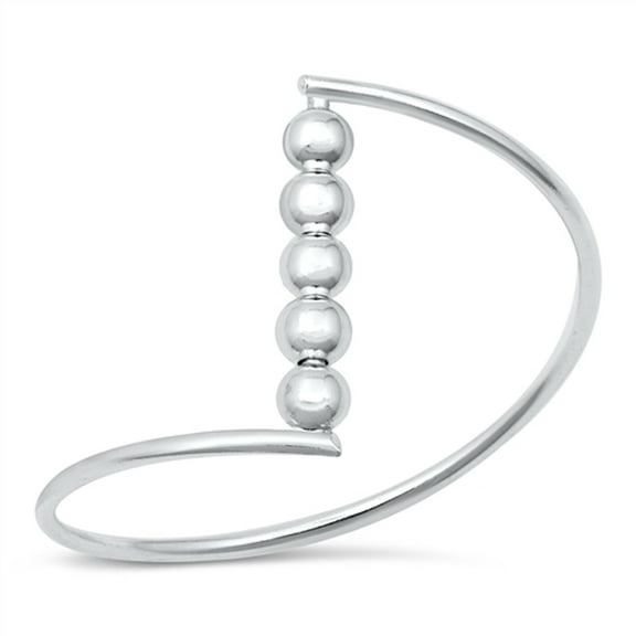 Modern Stacked Bubble Ring .925 Sterling Silver Band Jewelry Female Male Unisex Size 8