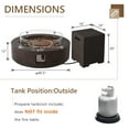 thumbnail image 2 of VENTOPYR 40.5-inch Outdoor Propane Fire Pit Coffee Table w Concrete Round Base Patio Heater, 50,000 BTU Stainless Steel Burner, Free Lava Rocks, Rain Cover, Wind Guard, Tank Cover, Gray, 2 of 8
